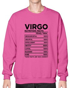 Virgo Nutrition Facts 530# - virgo- Sweatshirt - Crew