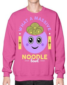 What a Massive Noodle Bowl 1698# - Ramen- Sweatshirt - Crew