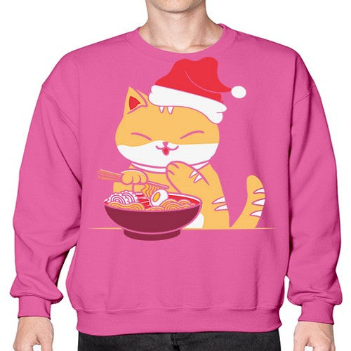Xmas Kawaii Anime Shiba Inu Eating Ramen 289# - anime- Sweatshirt - Crew