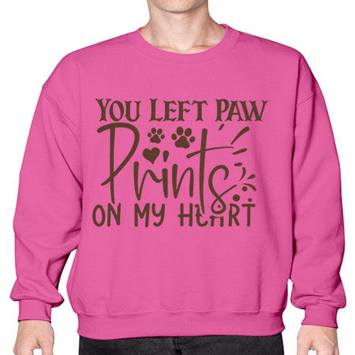 You Left Paw Prints On My Heart Style 53# - dogs- Sweatshirt - Crew