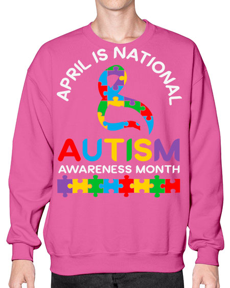 april is national autism awareness 3# - autism- Sweatshirt - Crew