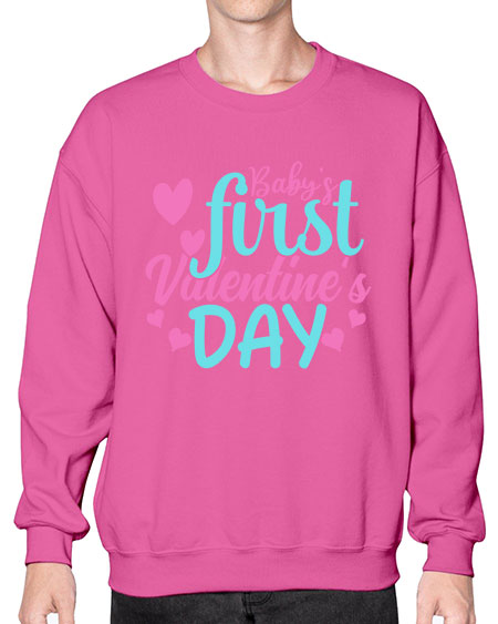 babys first valentines day Style 41# - baby- Sweatshirt - Crew