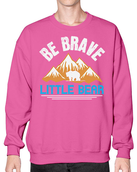 be brave little bear 23# - bears - animals- Sweatshirt - Crew