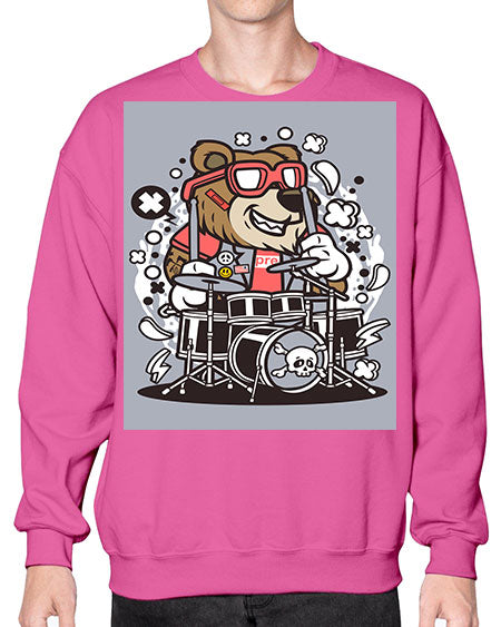 bear drummer 33# - bears - animals- Sweatshirt - Crew