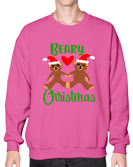 beary christmas 61# - bears - animals- Sweatshirt - Crew