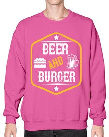 beer and burger 640# - beer- Sweatshirt - Crew