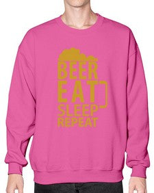 beer eat sleep 644# - beer- Sweatshirt - Crew