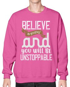 believe in yourself and you will be unstoppable 55# - cooking- Sweatshirt - Crew