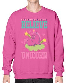 believe unicorn 45# - unicorn- Sweatshirt - Crew