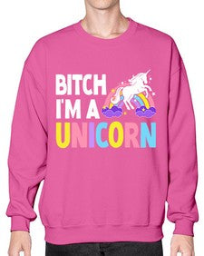 bitch im a unicorn 61# - unicorn- Sweatshirt - Crew