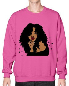 black women - queen 55# - black girls or women- Sweatshirt - Crew