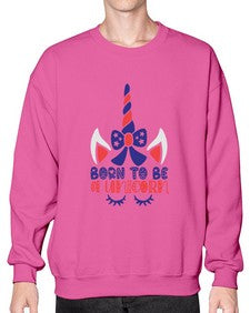 born to be a unicorn 69# - unicorn- Sweatshirt - Crew