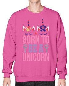 born to be a unicorn 70# - unicorn- Sweatshirt - Crew