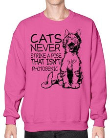 cats never strike a pose that isnt photogenic - cats- Sweatshirt - Crew