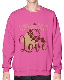 chocolate love 96# - chocolate- Sweatshirt - Crew