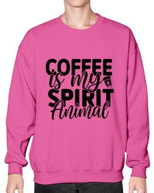 coffee is my spirit animal 820# - tea- Sweatshirt - Crew