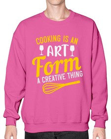 cooking is an art form a creative thing 132# - cooking- Sweatshirt - Crew