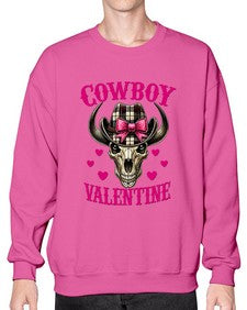 cowboy valentine western valentine 349# - western- Sweatshirt - Crew