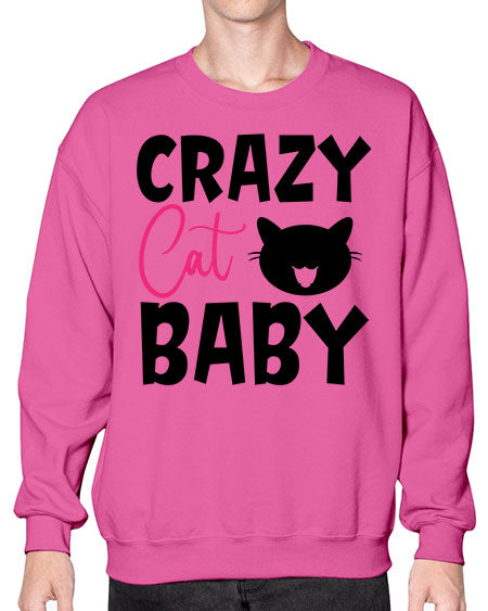 crazy cat baby Style 66# - baby- Sweatshirt - Crew