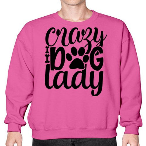 crazy dog lady Style 122# - dogs- Sweatshirt - Crew