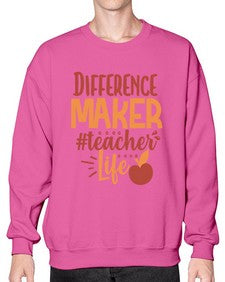 difference maker teacher life 710# - teacher- Sweatshirt - Crew
