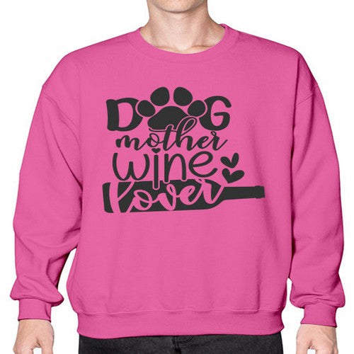 dogmotherwinelover 126# - dogs- Sweatshirt - Crew