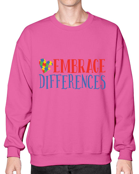 embrace differences Style 13# - autism- Sweatshirt - Crew