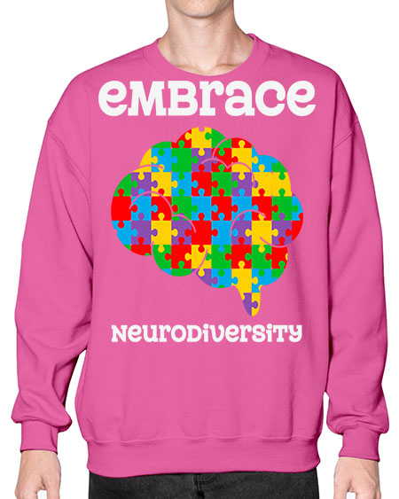 embrace neurodiversity autism awareness 87# - autism- Sweatshirt - Crew