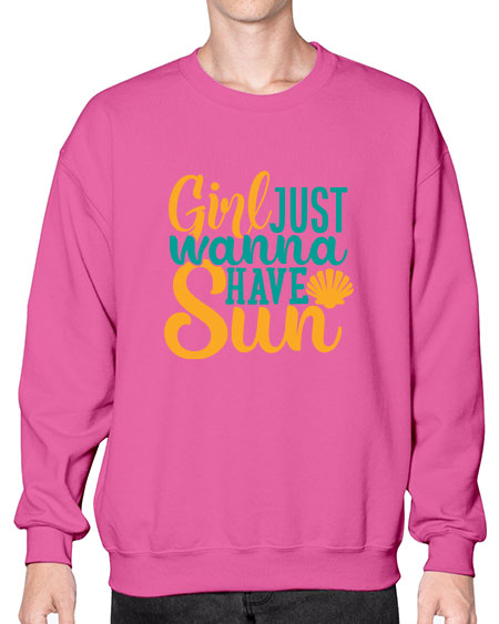 girls just wanna have sun Style 101# - summer- Sweatshirt - Crew