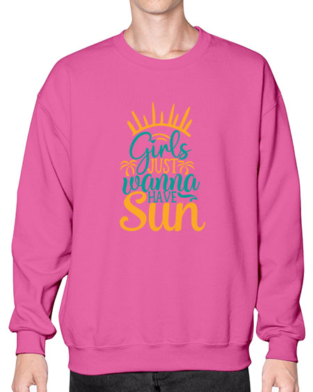 girls just wanna have sun Style 102# - summer- Sweatshirt - Crew