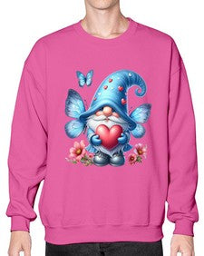 gnome with butterfly 01# - gnome- Sweatshirt - Crew