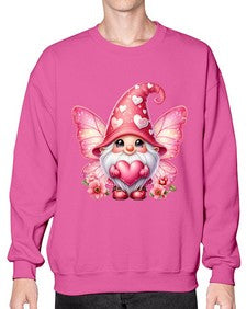 gnome with butterfly 08# - gnome- Sweatshirt - Crew