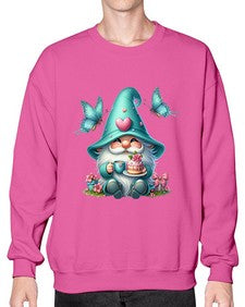 gnome with butterfly 14# - gnome- Sweatshirt - Crew