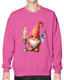 gnome with butterfly 16# - gnome- Sweatshirt - Crew