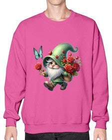 gnome with butterfly 24# - gnome- Sweatshirt - Crew