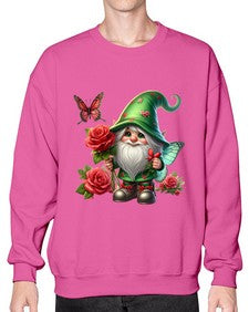 gnome with butterfly 26# - gnome- Sweatshirt - Crew
