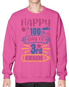 happy th day of third grade 254# - third grade- Sweatshirt - Crew
