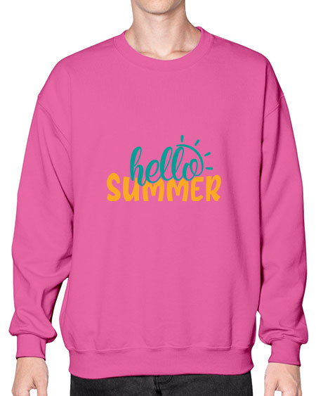 hello summer Style 97# - summer- Sweatshirt - Crew