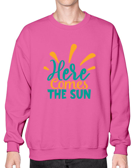 here comes the sun Style 95# - summer- Sweatshirt - Crew