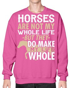 horses are not my whole life - horse- Sweatshirt - Crew