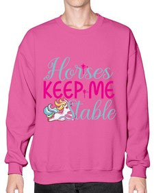 horses keep me stable 170# - unicorn- Sweatshirt - Crew