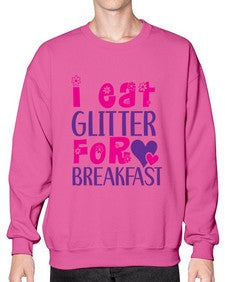 i eat glitter for breakfast 177# - unicorn- Sweatshirt - Crew