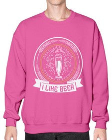 i like beer 1121# - beer- Sweatshirt - Crew