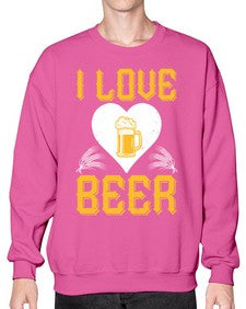 i love beer 1135# - beer- Sweatshirt - Crew