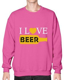 i love beer 1136# - beer- Sweatshirt - Crew