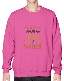 i survived another year of school 380# - general school- Sweatshirt - Crew