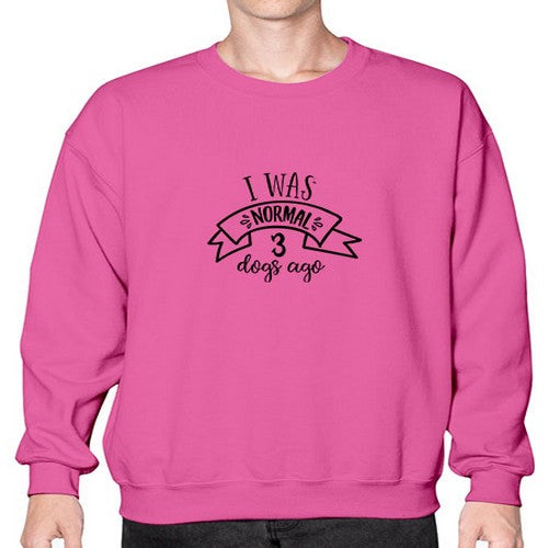 i was normal dogs ago 189# - dogs- Sweatshirt - Crew