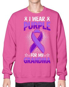 i wear purple for grandma 171# - alzheimers- Sweatshirt - Crew