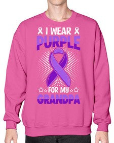 i wear purple for grandpa 172# - alzheimers- Sweatshirt - Crew