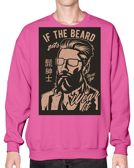 if the beard fits wear it cs 151# - bears - animals- Sweatshirt - Crew
